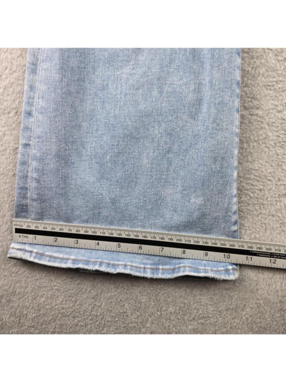 American Eagle Jeans Womens 8 Blue Low Rise Flare Distressed Stretch Denim - Picture 11 of 11